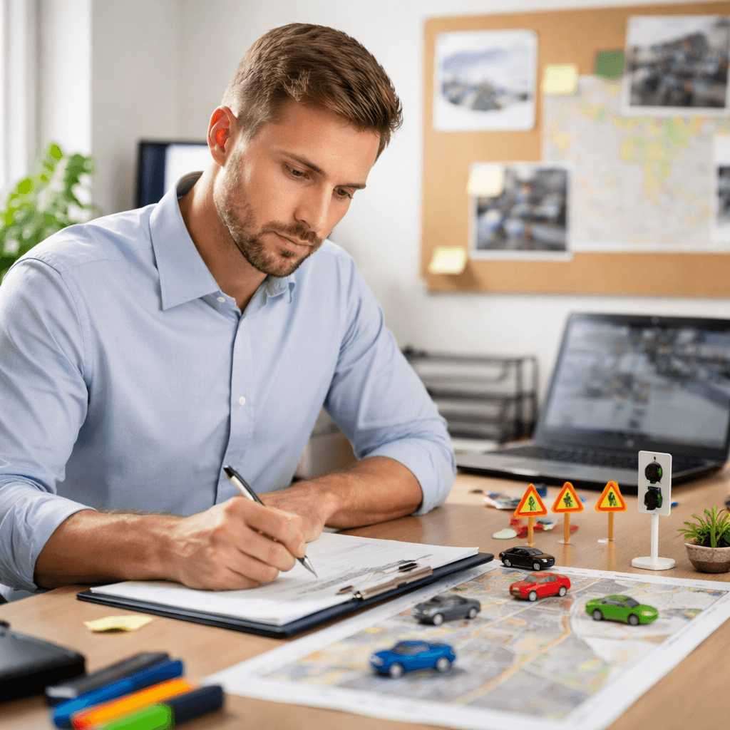 Иллюстрация: Безопасность дорожного движения