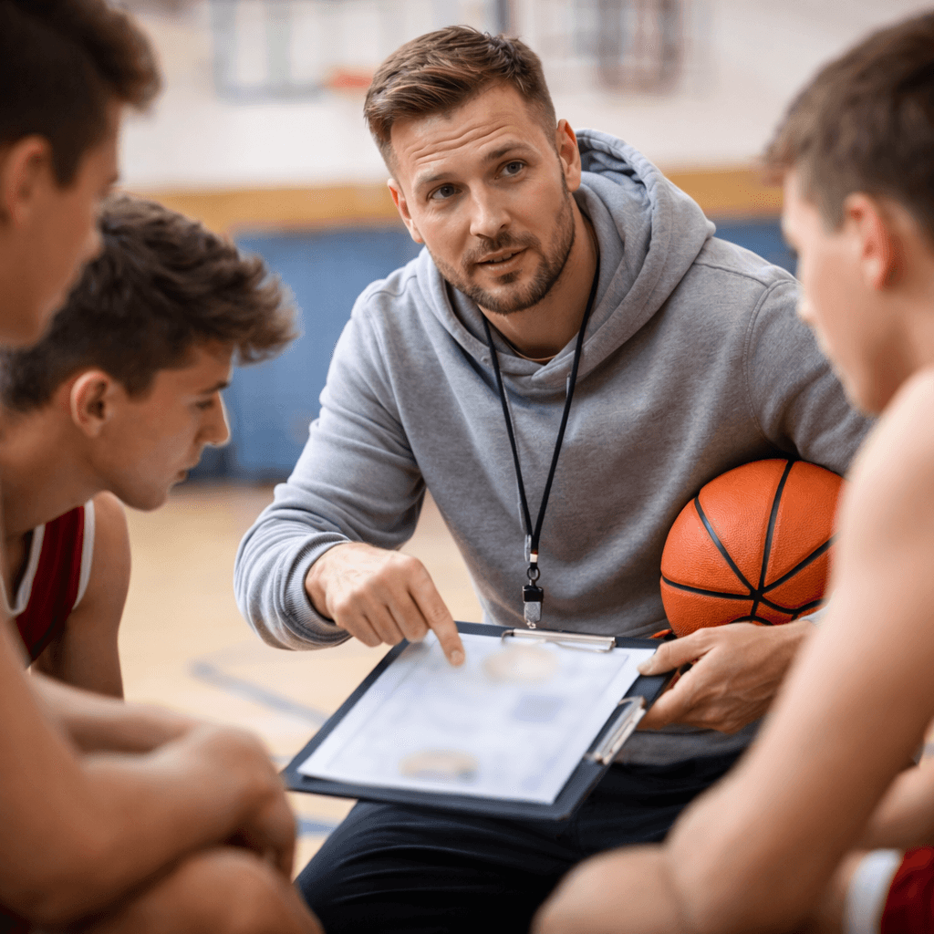 Иллюстрация: Тренер по баскетболу